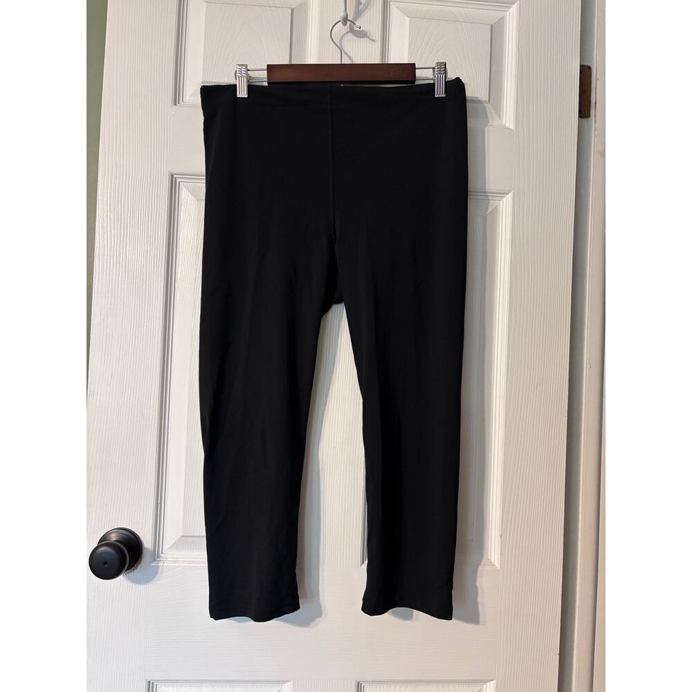 Coolibar SPF Leggings Women's Size Large Black 3/4 Length Capris Cropped